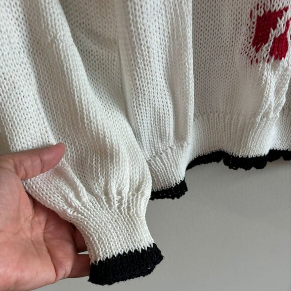 Unbranded Womens Y2k Graphic Lobster Knit Sweater Off White Size Medium - Picture 8 of 10